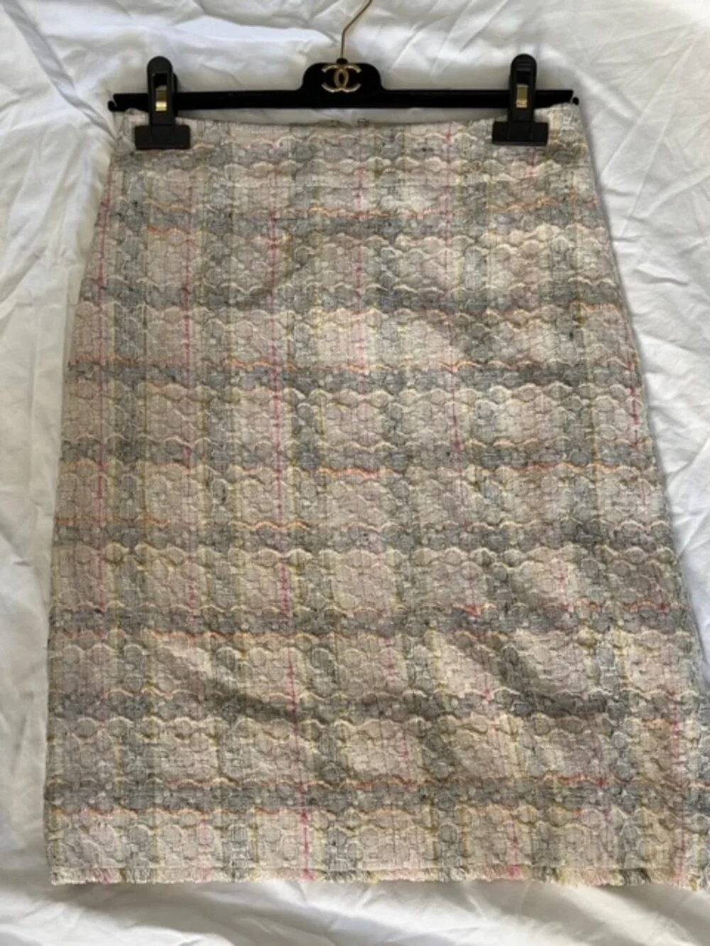 NWT Chanel 05P Beige Fantasy Tweed Skirt 34
